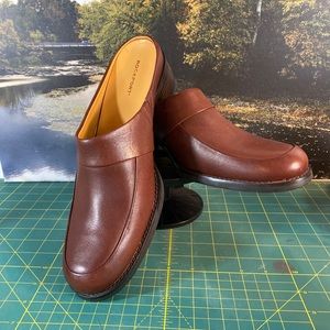 Rockport Womens Cognac Brown Mules
